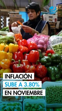 Inflación sube a 3.80% en noviembre por energéticos y alimentos