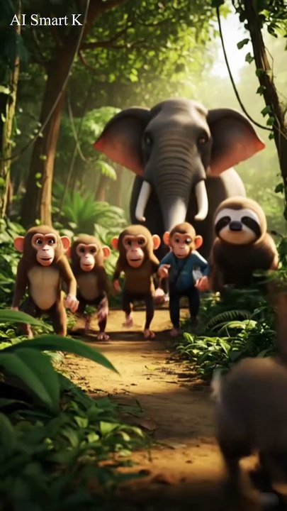 "Watch the Rabbit Jump! Elephant and Monkey Following Too!" #aiforbeginners #aiadventures #aitoday