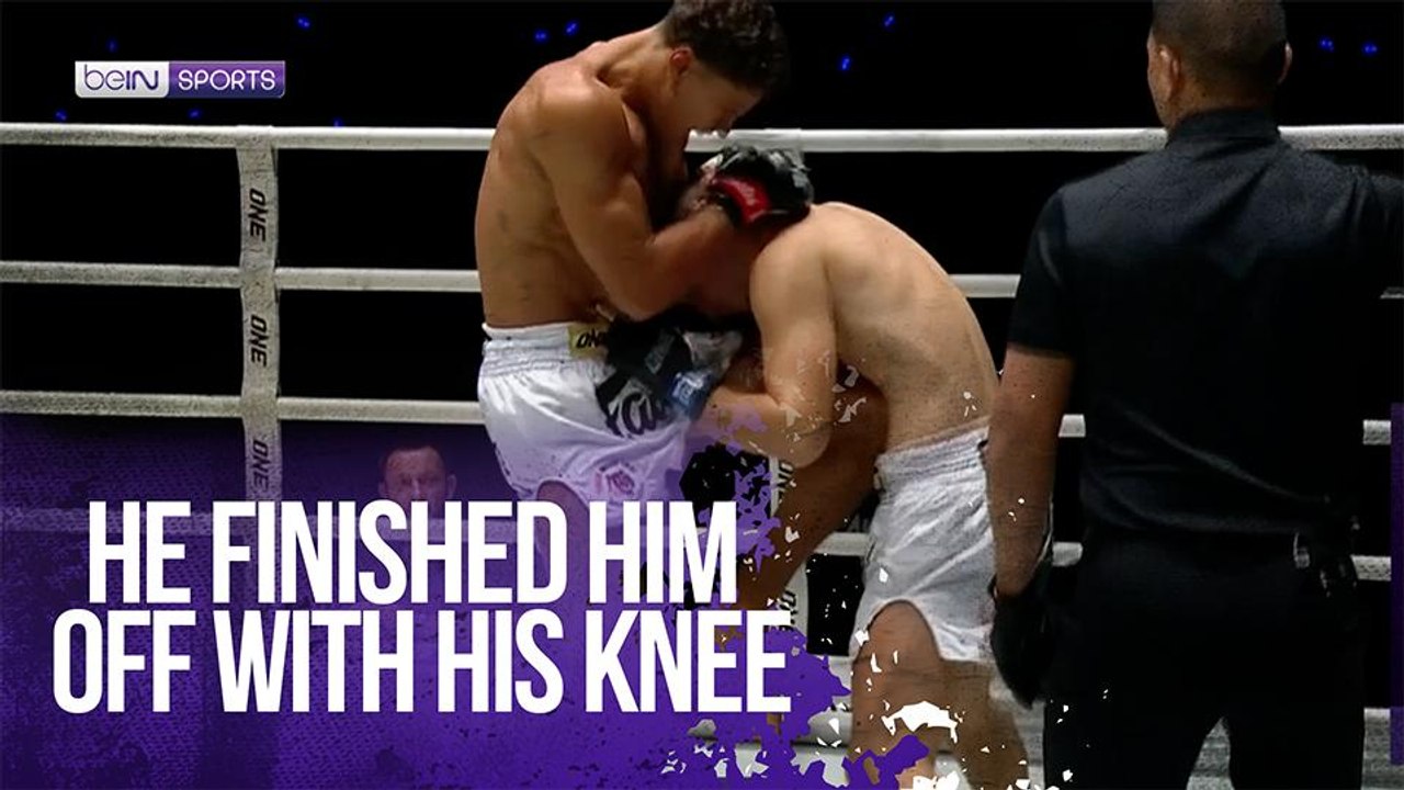 He finished him off with his knee