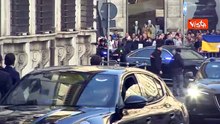Il presidente dell'Ucraina Zelensky arriva a Palazzo Chigi per incontrare la premier Meloni