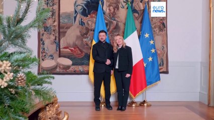 En visite à Rome, Volodymyr Zelensky déclare avoir "confiance en Giorgia Meloni"