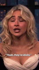 Seth Meyers calls out Sabrina Carpenter for faking surprise songs