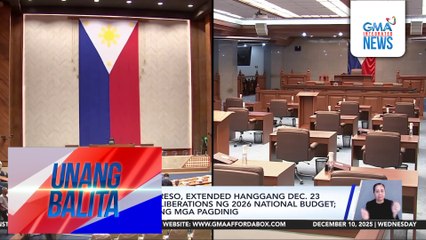 Panukalang P6.793T national budget para sa 2026, isasalang sa bicam simula bukas | Unang Balita