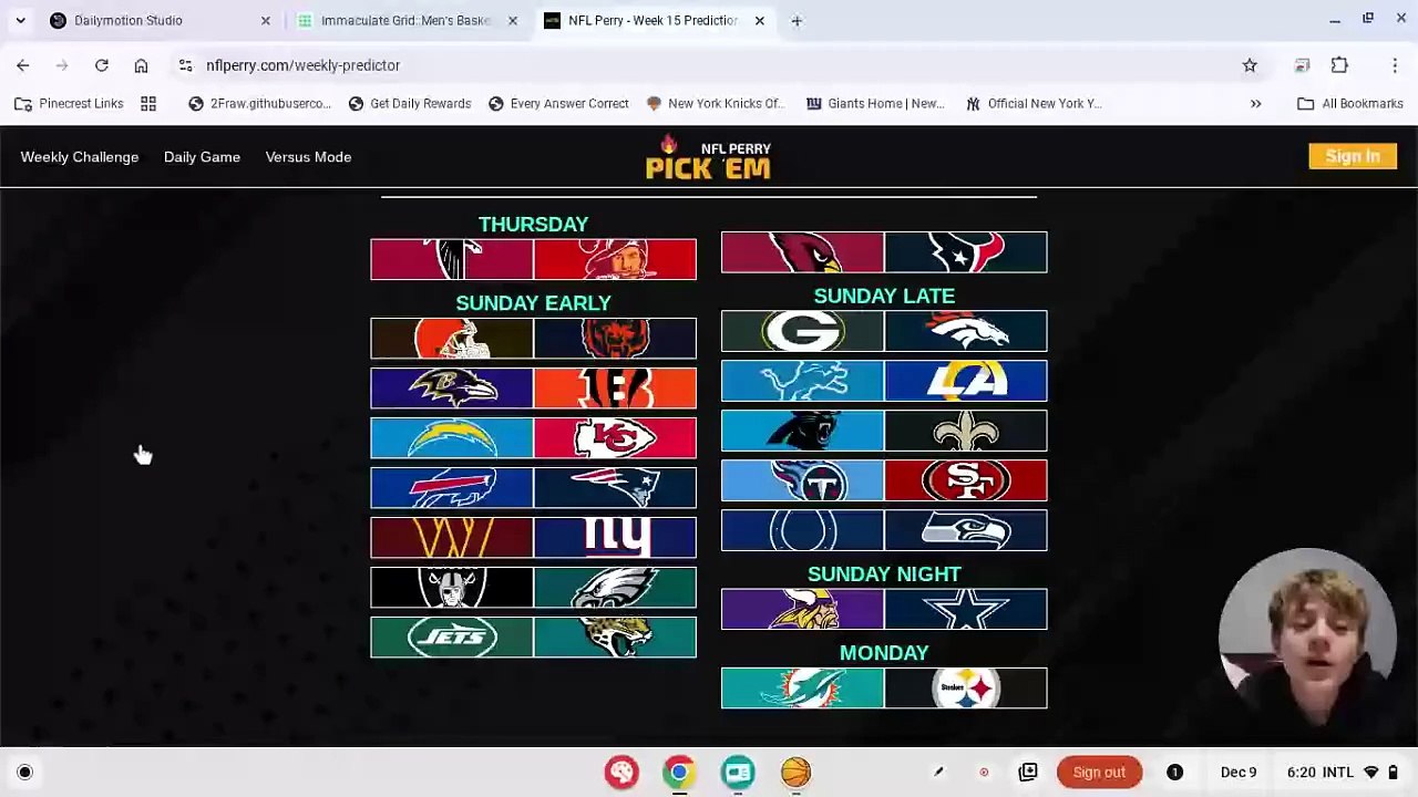 NFL WEEK 15