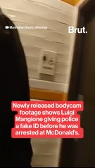 Bodycam footage shows Luigi Mangione giving officers a fake ID at McDonald's