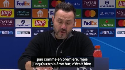 Marseille - De Zerbi : "Inconsciemment, il y avait un peu de peur"