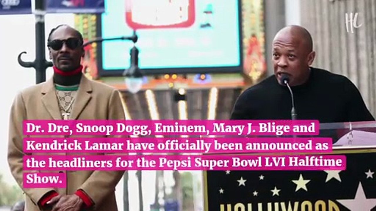 Pepsi Super Bowl LVI Halftime Show Performers - Dr. Dre, Snoop Dogg, Eminem, Mary J. Blige and Kendrick Lamar