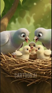 The snake saved the pigeon’s chicks from the predator #ai #save #water #foryou #dailymotion