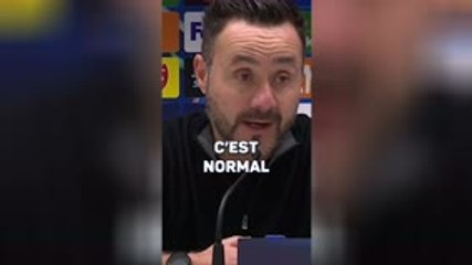 Marseille - De Zerbi : "Un peu de peur et c'est normal"