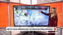 Snow returns to the Midwest as arctic air moves east