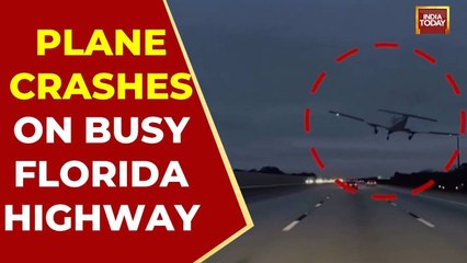 Florida: Plane Crash-Lands on Busy I-95 Highway, Hits Car; 'Miraculous' Escape for All
