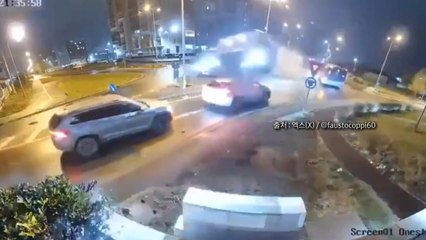 [나우쇼츠] 하늘 나는 자동차?..."운전 중 의식 잃고 붕∼" / YTN