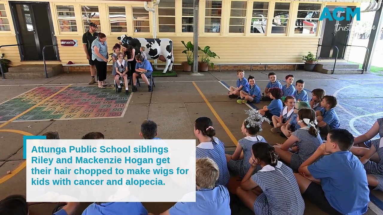 Attunga siblings chop their hair for kids in need