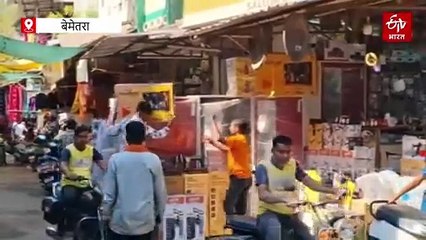 सदर बाजार से हटाया गया अतिक्रमण,बेमेतरा नगर पालिका टीम की कार्रवाई