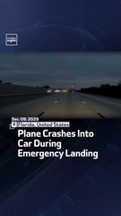 Plane Crashes Into Car During Emergency Landing