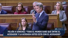 Feijóo a Sánchez: "Todo el mundo sabe que entre el acosador y la acosada usted está con el acosador"