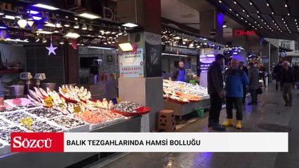 Balık tezgahlarında hamsi bolluğu
