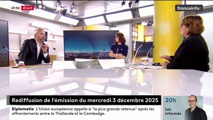 Nathalie Saint-Cricq mardi 9 décembre sur Franceinfo.