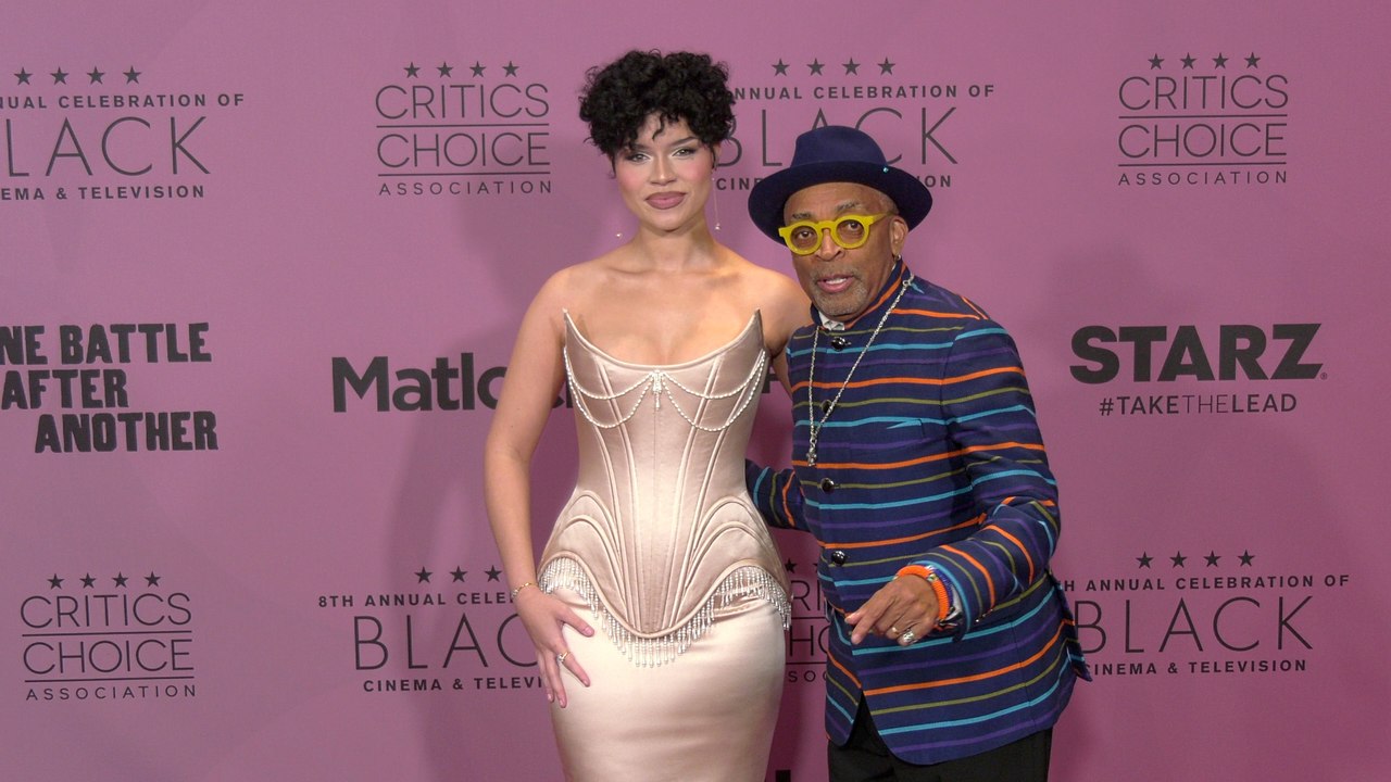 Aiyana-Lee and Spike Lee attend the red carpet at the 8th annual celebration of Black Cinema & Television
