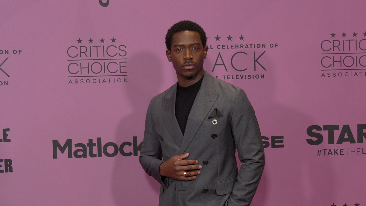 Damson Idris attends the red carpet at the 8th annual celebration of Black Cinema & Television