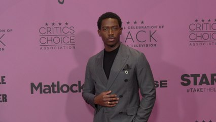 Damson Idris attends the red carpet at the 8th annual celebration of Black Cinema & Television