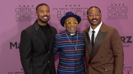 Michael B. Jordan, Spike Lee, Ryan Coogler on the red carpet at the 8th annual celebration of Black Cinema & Television
