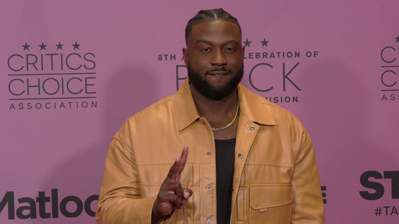 Sinqua Walls attends the red carpet at the 8th annual celebration of Black Cinema & Television