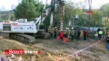 Kadıköy'de inşaat çalışmasında işçi çukura düştü