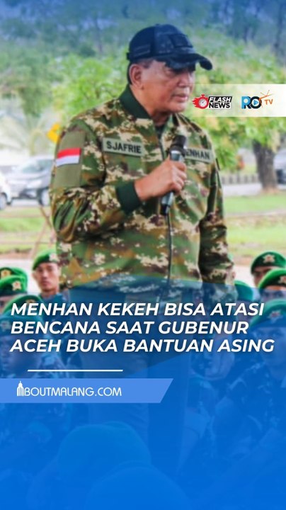 GUBERNUR ACEH BUKA PINTU BANTUAN ASING, MENHAN KEKEH INDONESIA MASIH MAMPU ATASI BENCANA
