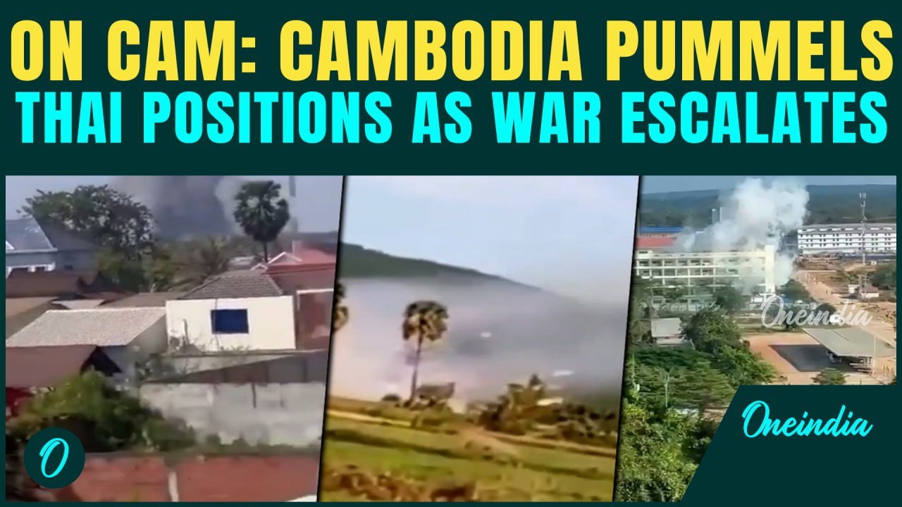 Thailand-Cambodia WAR VIDEO: Cambodia BOMBS & DESTROYS Thai Positions along Border | 500,000+ FLEE