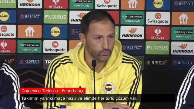 Domenico Tedesco: Yarınki maç için elimde her türlü çözüm var
