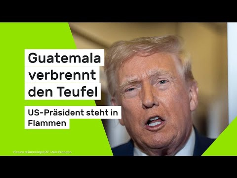 Guatemala verbrennt den Teufel - US-Präsident steht in Flammen