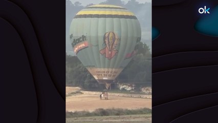 Un globo aerostático pierde el control en Mallorca y está a punto de estamparse contra una casa