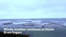 Windy weather continues as Storm Bram lingers