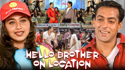 Hello Brother (1999) BTS: Salman Khan, Rani Mukerji, Sohail Khan & Arbaaz Khan - Handi Song & Hata Sawan Ki Ghata