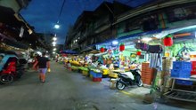 Vibrant Night Market on Elcano Street in Manila City, Philippines