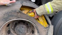 PRF encontra drogas escondidas em pneus de carreta na BR-277