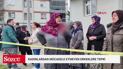 Baz istasyonuna karşı çıkan kadınlar, erkeklerin yeterince mücadele etmemesine tepki gösterdi