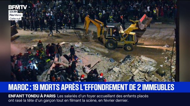 Deux immeubles se sont effondrés la nuit dernière dans la ville de Fès, au nord du Maroc, faisant au moins 22 victimes