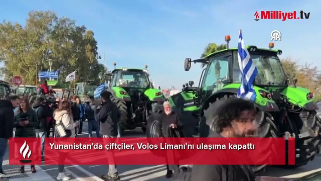 Yunanistan'da çiftçi eylemleri büyüyor! Volos Limanı kapatıldı, hedefte Selanik var...