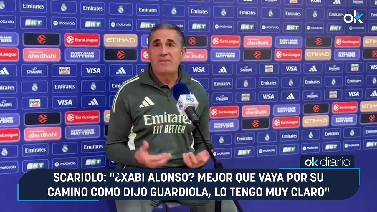 Scariolo: "¿Xabi Alonso? Mejor que vaya por su camino como dijo Guardiola, lo tengo muy claro"