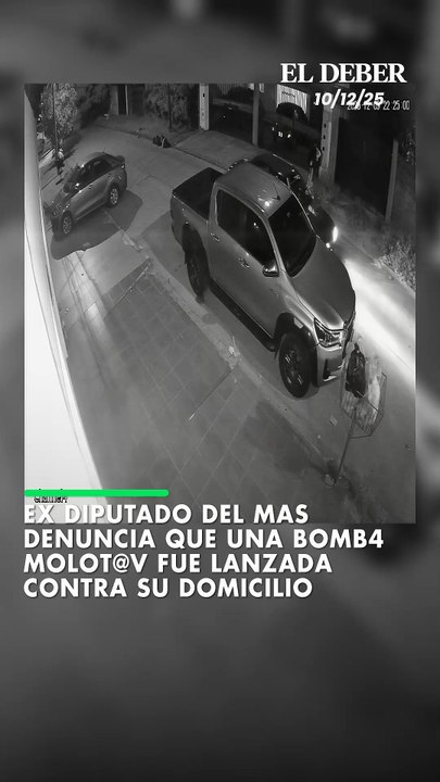 Ex diputado del MAS denuncia que una bomb4 molot@v fue lanzada contra su domicilio