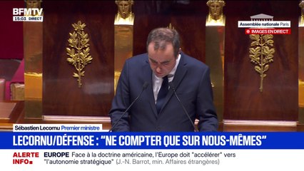 Budget de la défense: "Nous devons compter que sur nous-même", assure Sébastien Lecornu