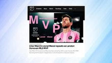 '축구의 신' 메시, MLS 역대 첫 2년 연속 MVP / YTN