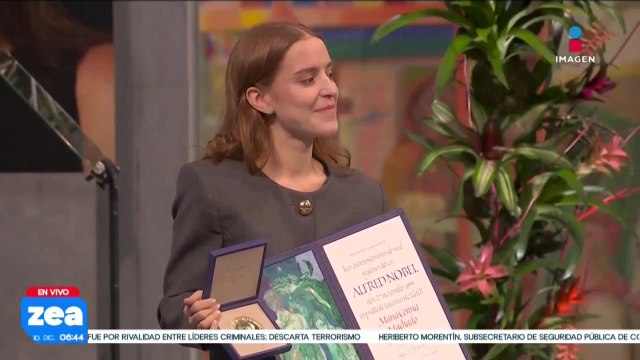 Hija de María Corina Machado recibe Premio Nobel de la Paz