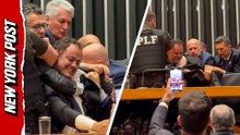 Brazil deputy dragged from speaker's chair after dramatic protest in Congress