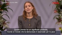 La figlia di Maria Corina Machado ritira il Nobel: «La democrazia è essenziale per la pace»