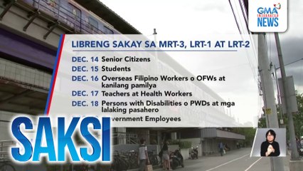 MRT-3, LRT-1 at LRT-2, magbibigay ng libreng sakay ngayong buwan | Saksi