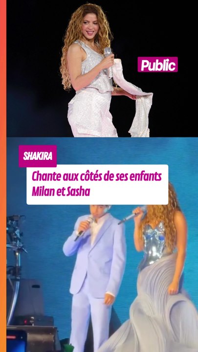 Shakira chante aux côtés de ses enfants Milan et Sasha