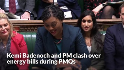 Kemi Badenoch and PM clash over energy bills during PMQs